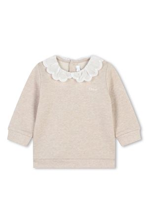 felpa in cotone beige CHLOE' KIDS | C20310C03